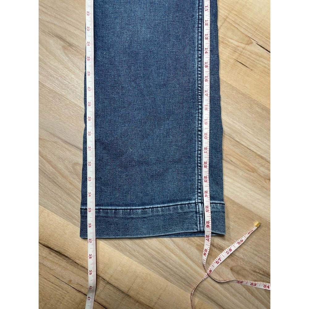 Faherty Wide Leg Jeans Womens 29 Relaxed Fit Patch Pocket Stretch Terry Denim - Picture 8 of 8
